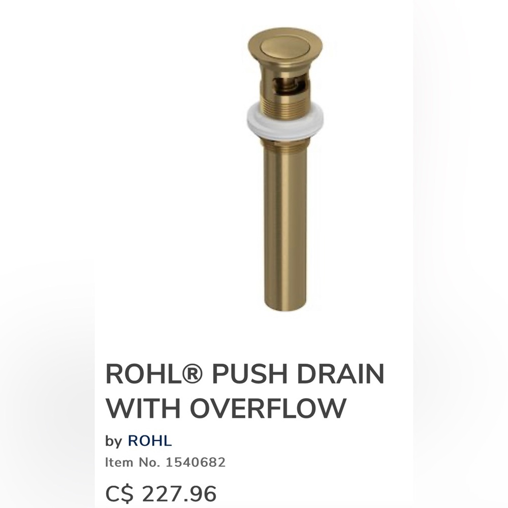 House of Rohl drain - brand new!!
